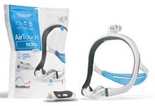 Load image into Gallery viewer, ResMed AirTouch N30i Nasal Pillow CPAP Mask FitPack – Soft Memory Foam Cushion with Headgear
